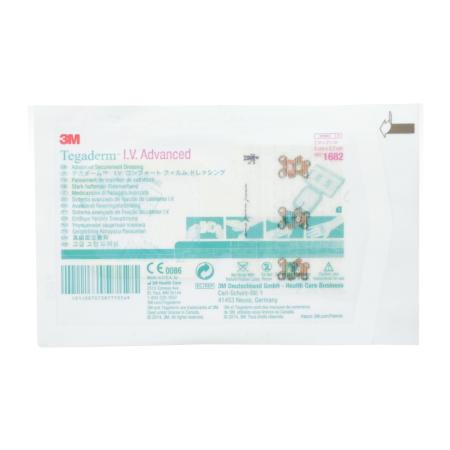 Preview: 3M™ Tegaderm™ I.V. Advanced, stark haftender  I.V.-Fixierverband, 1682, 5 cm x 5.7 cm